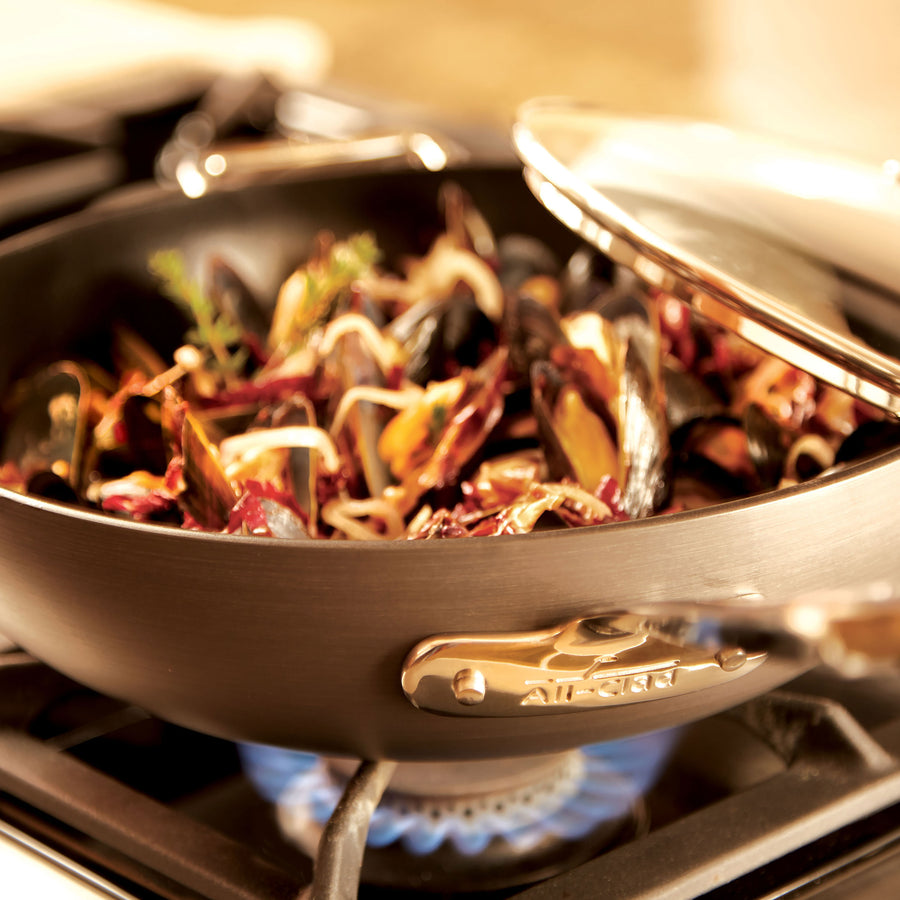 All-Clad HA1 Hard-Anodized Non-Stick 12 Fry Pan with Lid + Reviews