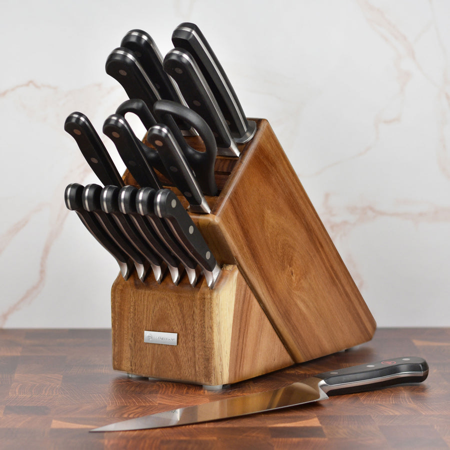 Wusthof Acacia Knife Block - 17 Slot – Cutlery and More