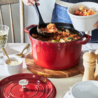 Staub Tall Dutch Oven - 5-qt Cast Iron Cocotte - Sapphire Blue