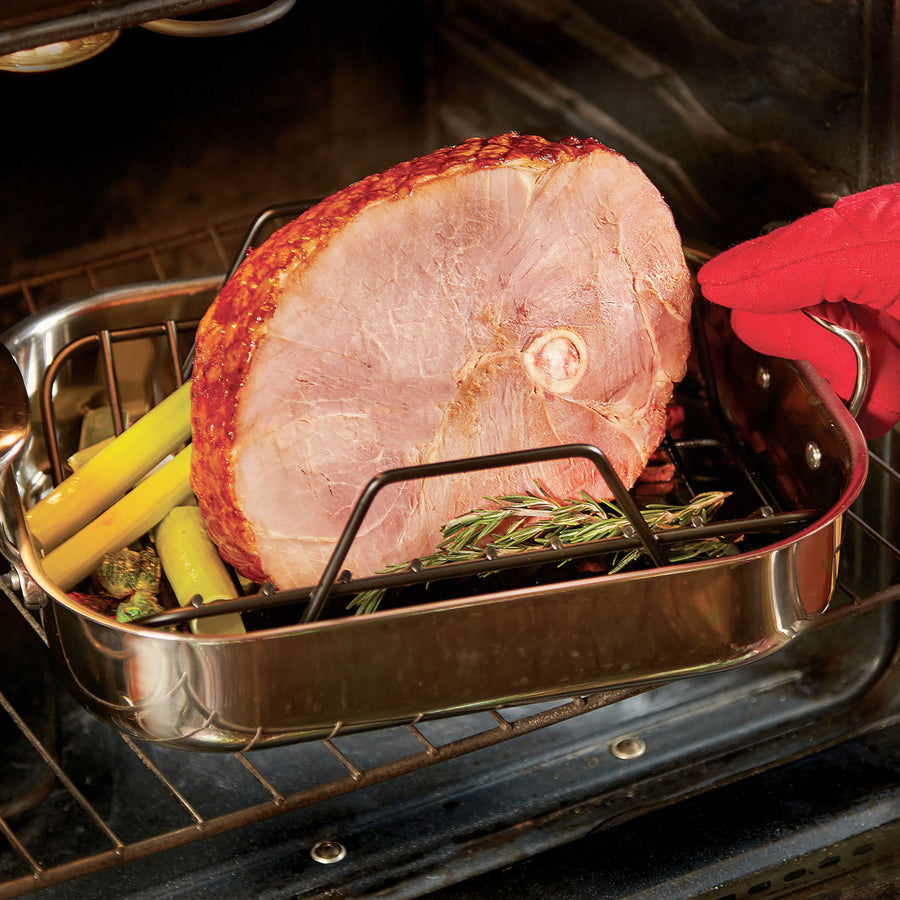 All-Clad Specialty Stainless Steel Roaster and Nonstick Rack 14.5