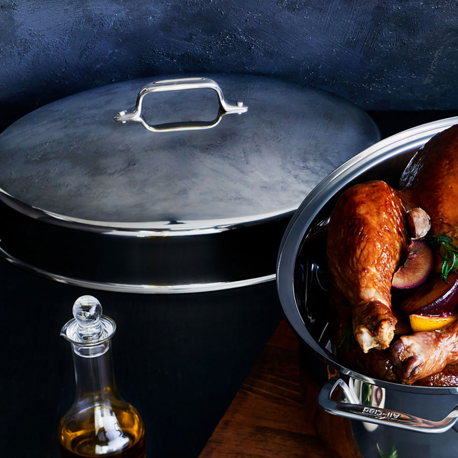All-Clad 15" x 11" Covered Oval Roaster