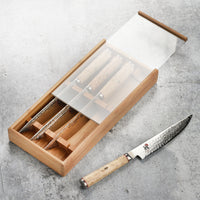 Miyabi Birchwood Steak Knives - 4 Piece Knife Set with Case
