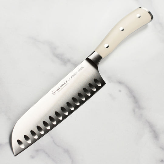 Wusthof Classic Ikon Creme 7" Hollow Edge Santoku Knife