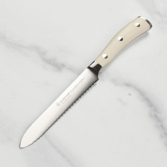 Wusthof Classic Ikon Creme 5" Serrated Utility Knife