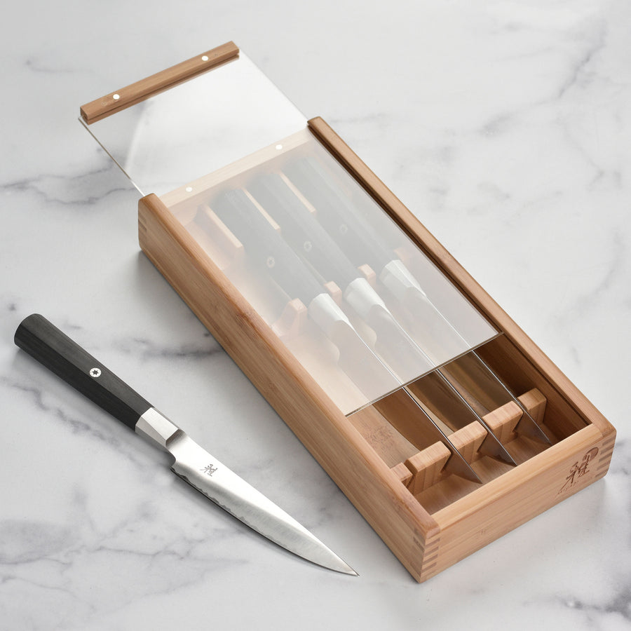 Miyabi Koh 4 Piece Steak Knife Set with Bamboo Case