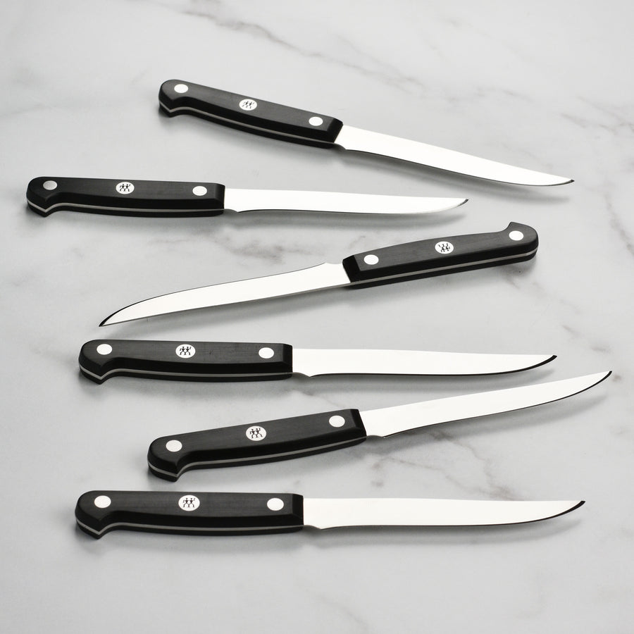 Gourmet Traditions Knife Set Commercial Series 6 Piece with Case Stainless  New!
