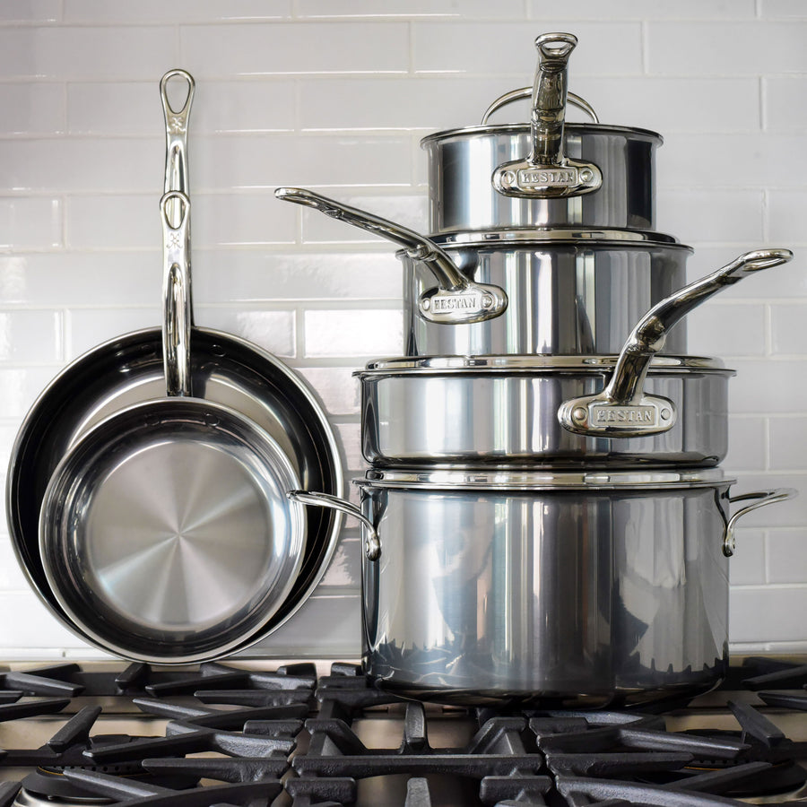 Hestan NanoBond™ Stainless-Steel 10-Piece Cookware Set