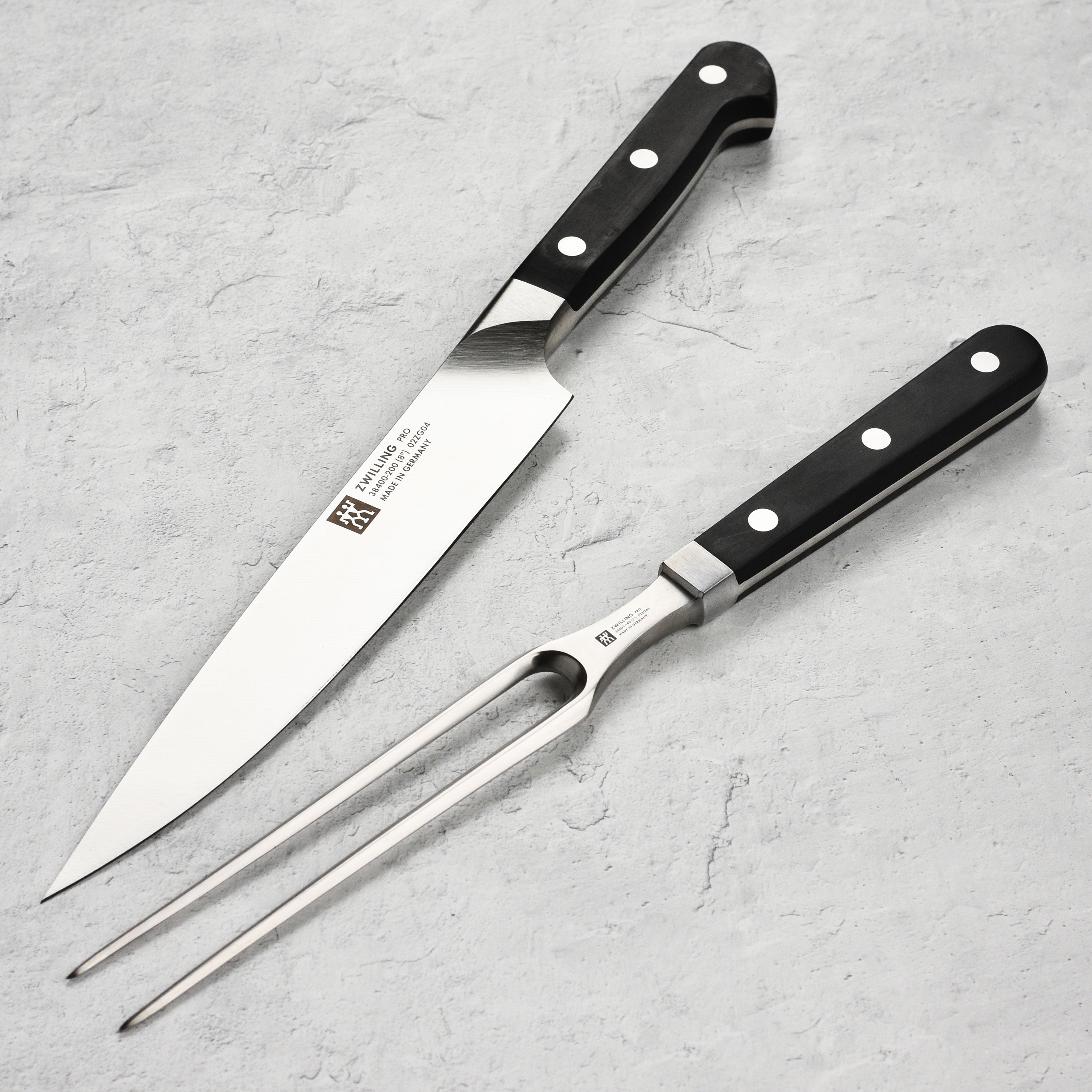 Zwilling Pro Carving Knife & Fork Set with Case Cutlery and More