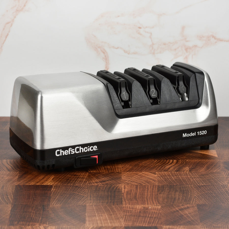 Chef's Choice 3 Stage Brushed Metal Model 1520 Electric Angle Select Knife Sharpener