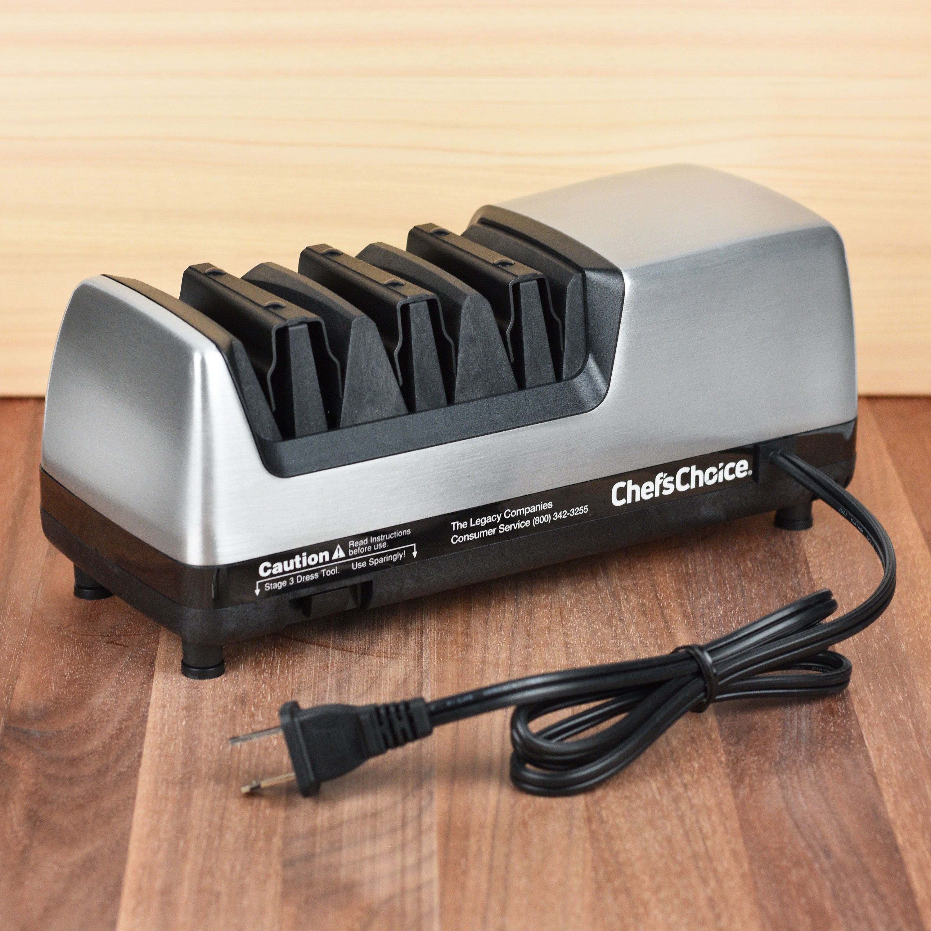 Chef's Choice 15XV Electric Knife Sharpener Brushed Metal Cutlery
