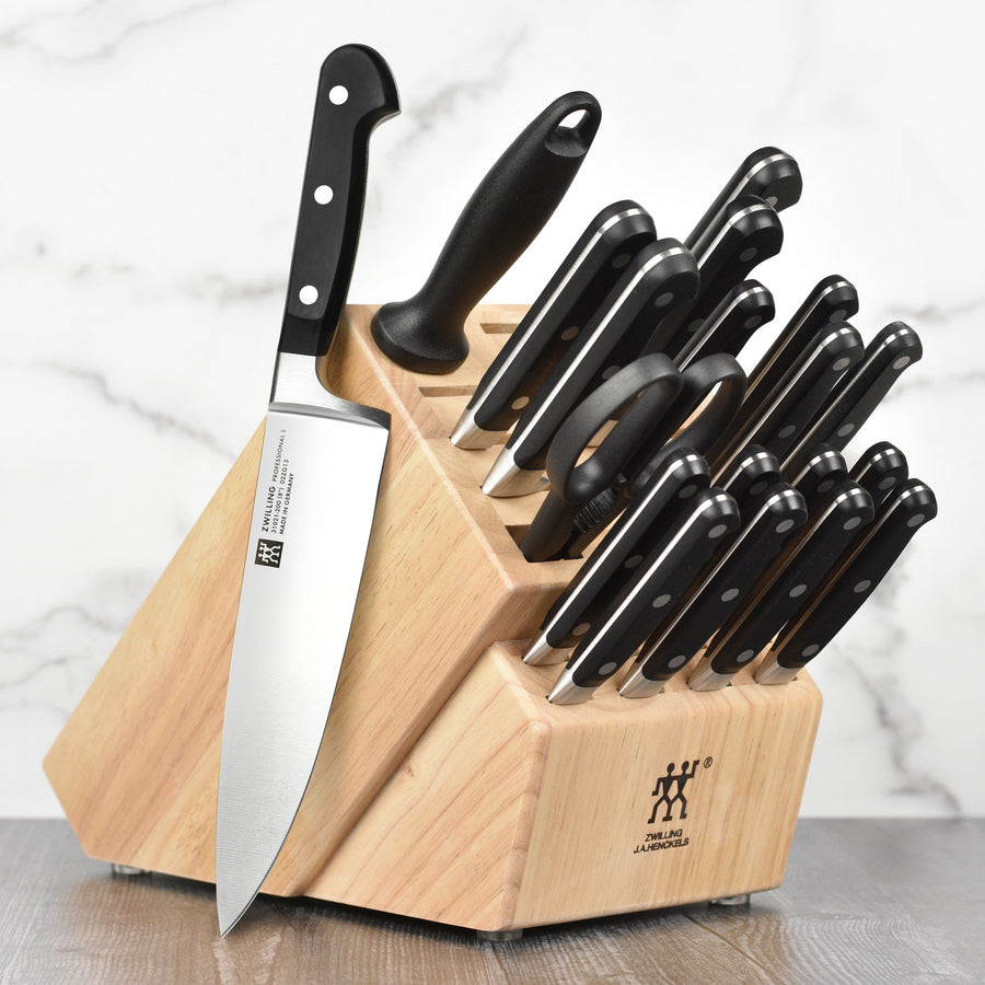 Zwilling Professional S 20 Piece Knife Block Set with Forged Steak Knives