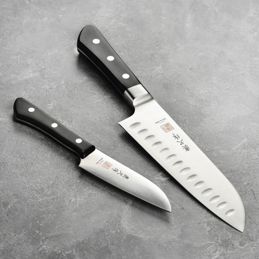 Mac Knife SK-201 Superior Santoku Knife, Set of 2, Silver