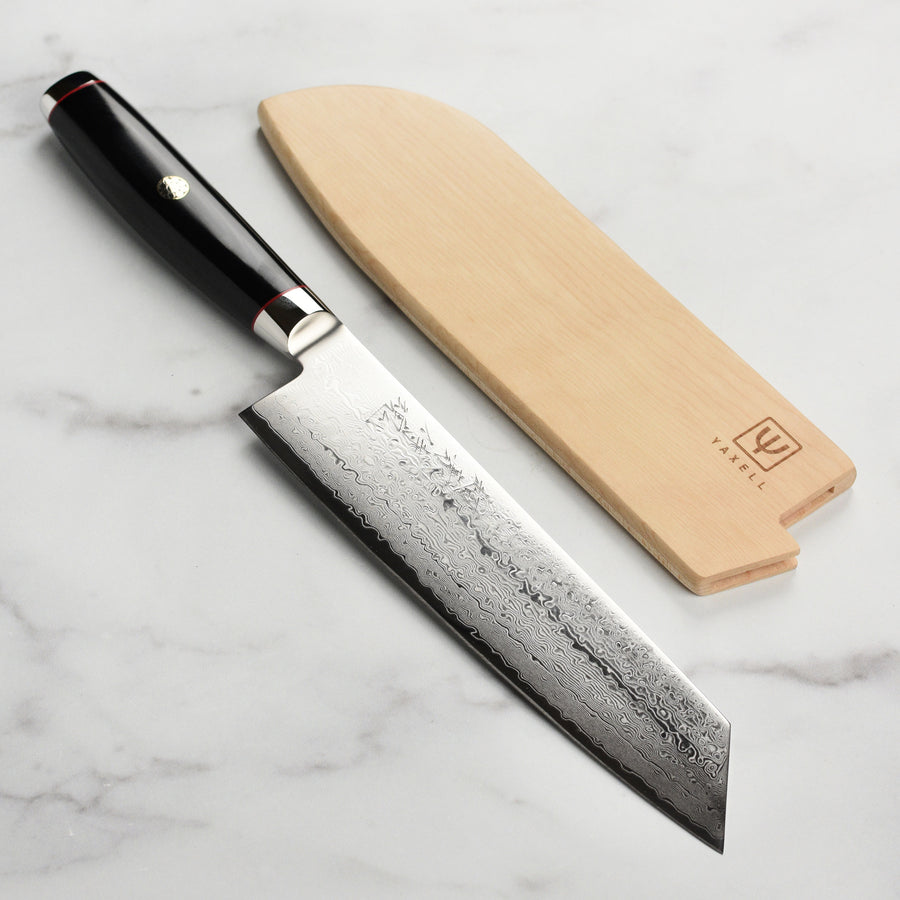 Yaxell Ypsilon 8" Kiritsuke Knife with Magnetic Wooden Sheath