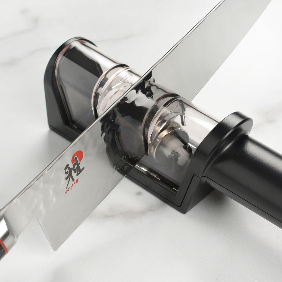 Global 2-Stage Handheld Knife Sharpener, White, White