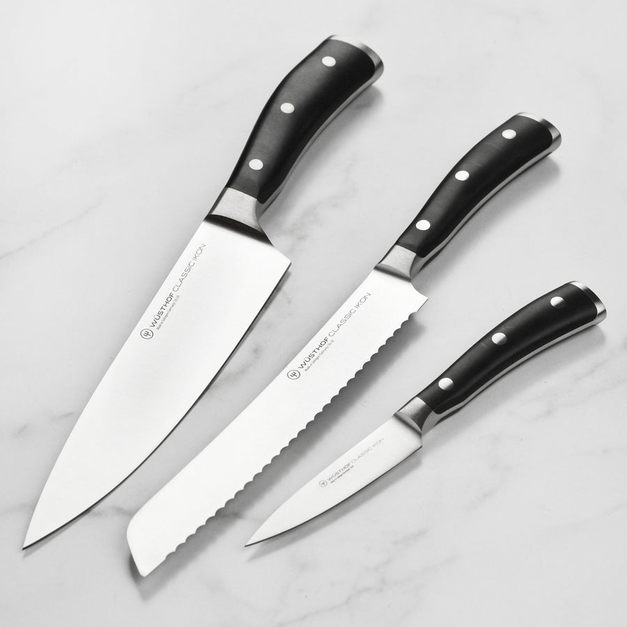  Wusthof Classic IKON Precision Forged High-Carbon  StainlessSteel German Made, 4 Piece, 4 Piece Steak Knife Set Full-Tang  Handle with Half Bolster: Steak Knives: Home & Kitchen
