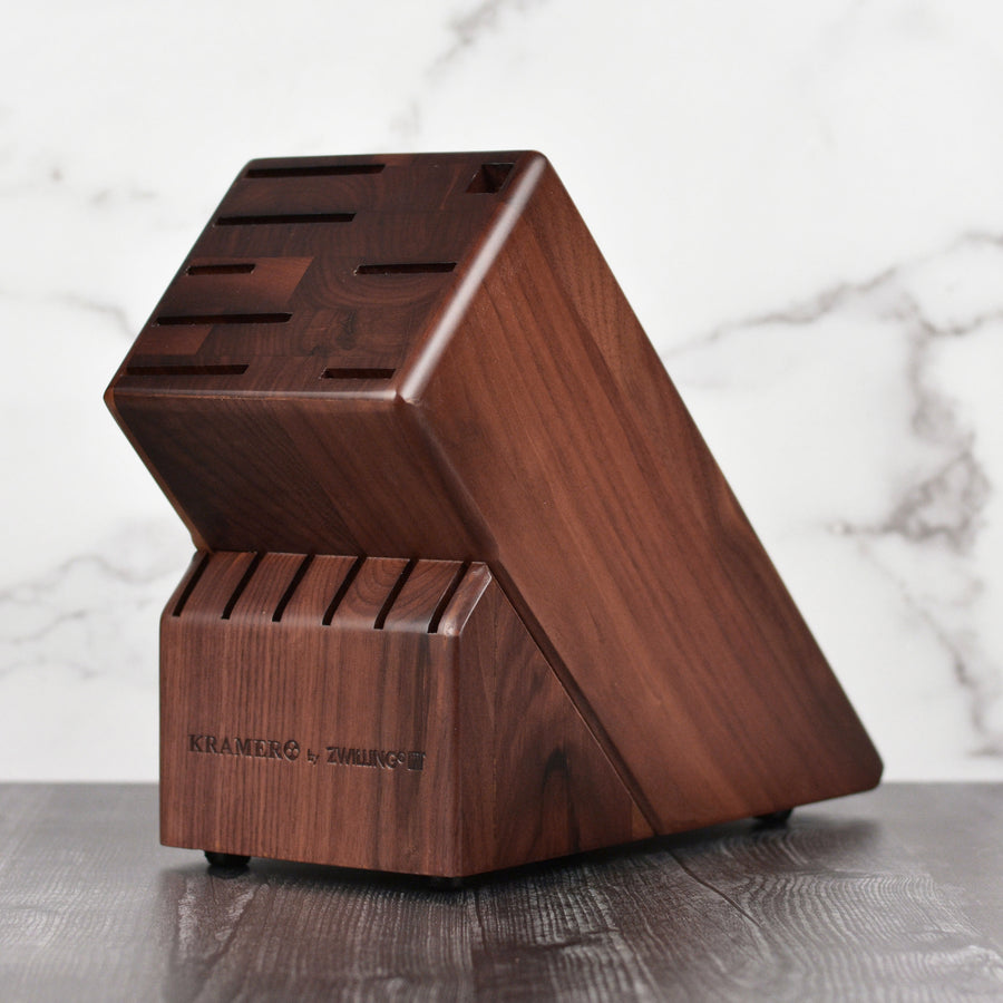Artisan Hand Made Stacked Wood Knife Block, Signed by R. Unger