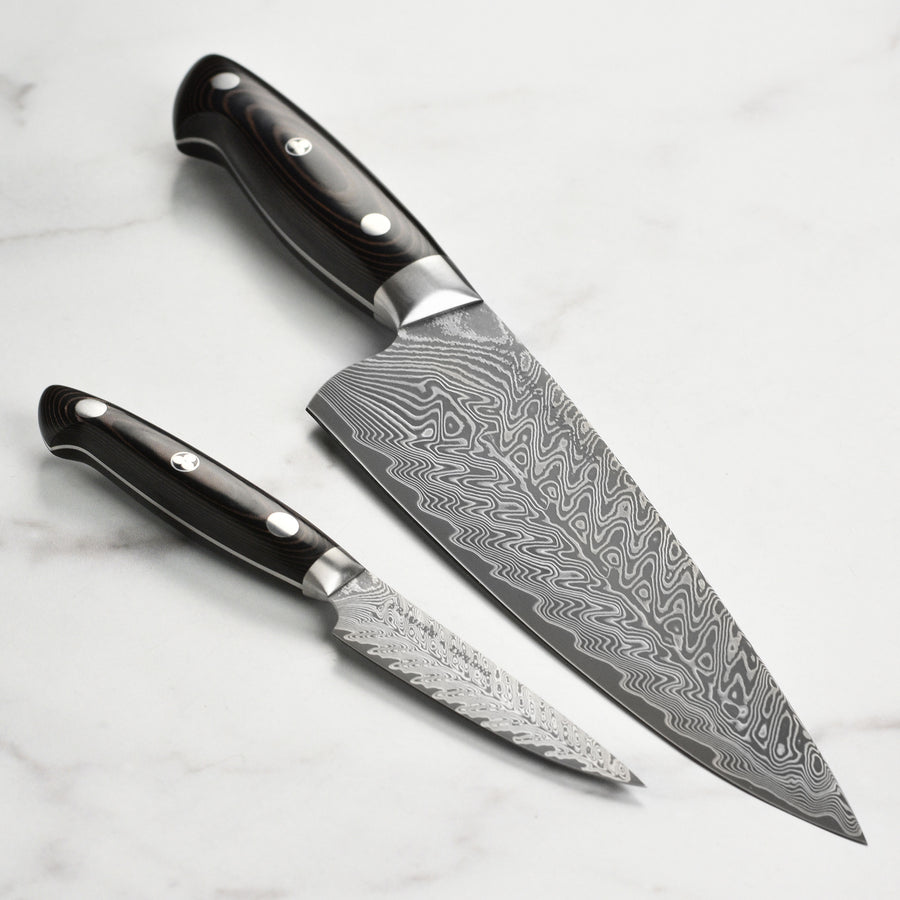 Kramer Stainless Damascus Chef's & Paring Knife Set