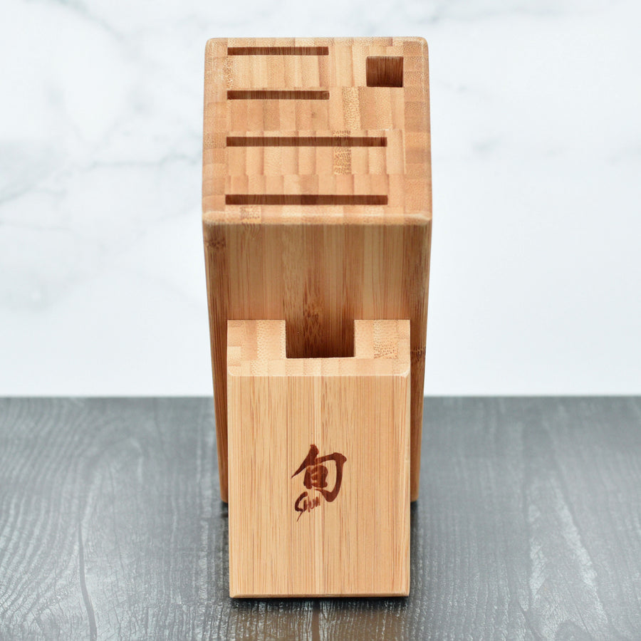 Shun 6 Slot Slimline Bamboo Knife Block