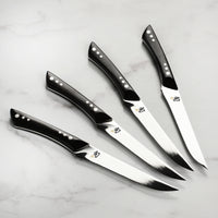 Shun Shima Steak Knives - Black Pakkawood - 4 Piece Set – Cutlery