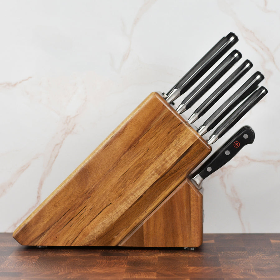 Wusthof Classic 16 Piece Acacia Knife Block Set with Forged Steak Knives