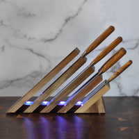 Next Level Magnetic Knife Block Acacia with Light - Creative