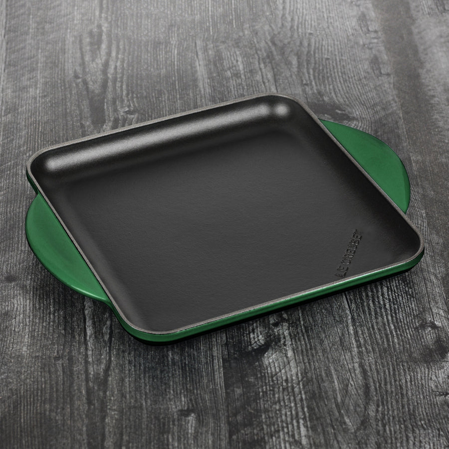 Le Creuset Cast Iron 9.5" Artichaut Square Griddle Pan