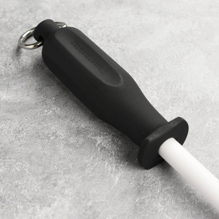  Messermeister 12” Ceramic Sharpening Rod - Knife Sharpener -  Fine 1200 Grit - Ceramic Core, Large Sharpening Surface & Soft-Grip Handle:  Kitchen Knife Sharpner: Home & Kitchen
