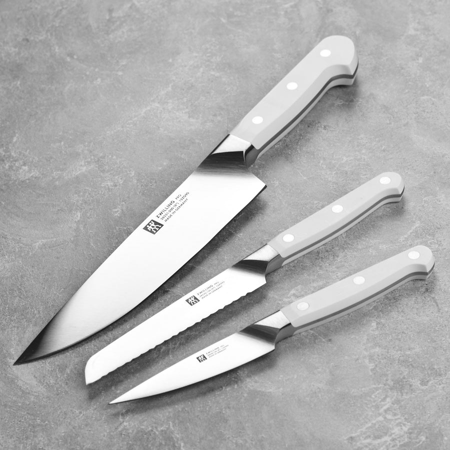 Zwilling Pro Le Blanc Knife Set 3 Pieces - Knife Sets Stainless Steel White - 1020833