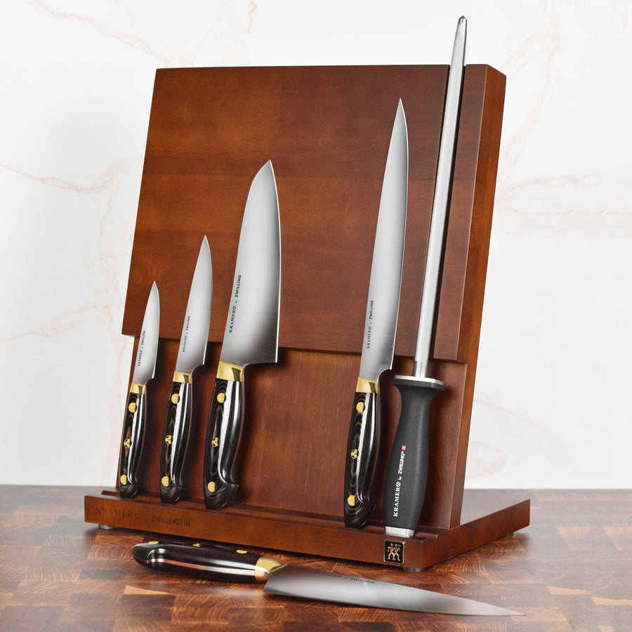 Magnetic Knife Block without Knives - Pre-Assembled Double Sided Knife  Storage - Magnetic Kitchen Knife Holder Great as a Steak Knife Block  Universal