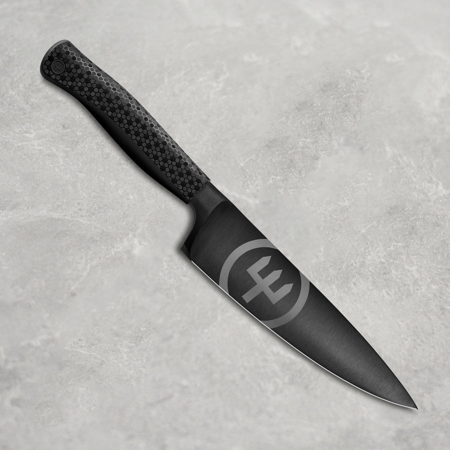 Wusthof Performer 6 inch Chef's Knife Black DLC Blade, Black Honeycomb  Synthetic Handle