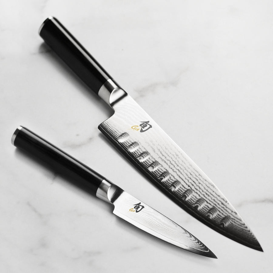 Shun Classic 8" Hollow Edge Chef's Knife & Paring Knife Set