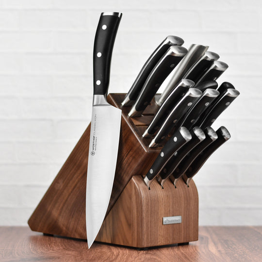 Wusthof Classic Ikon 16 Piece Walnut Knife Block Set