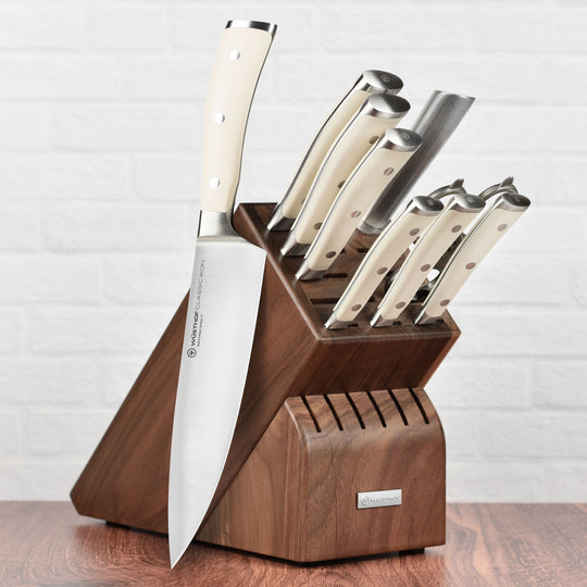 Wusthof Classic Ikon Creme 10 Piece Walnut Knife Block Set