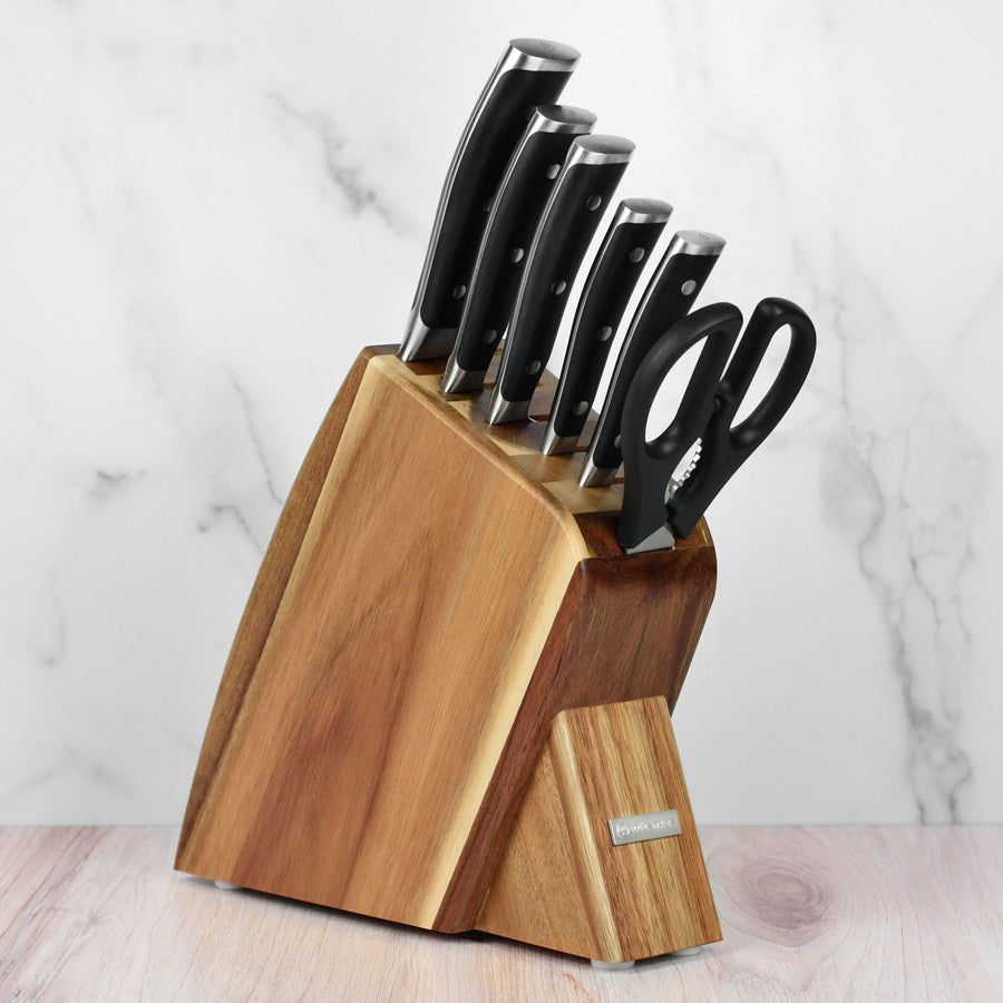 Vintage Chicago Cutlery 7 Piece Knife Set Sharpener w/Wood Block, Made in  USA