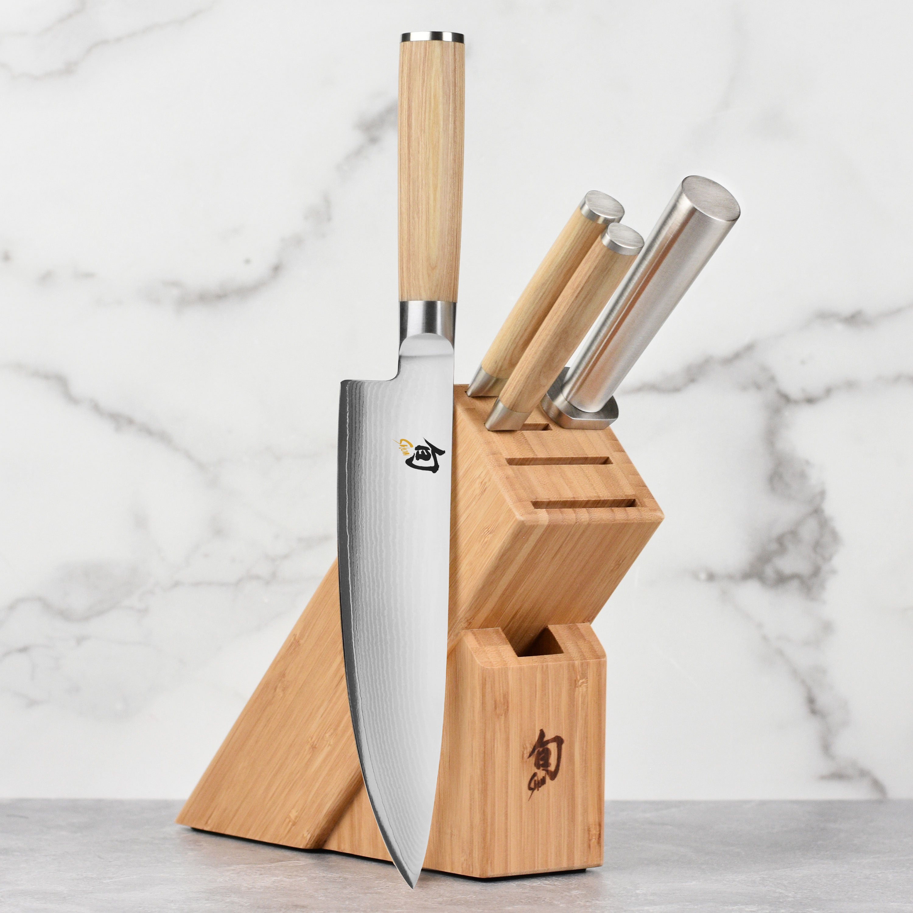 Shun Classic Blonde Slimline Knife Block Set - 5 Piece