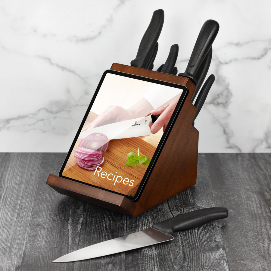 Kitchen Cooking Utensils & Knife Set with Block, Holder & Cutting