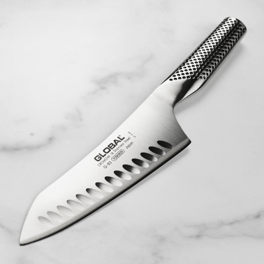 Global 7" Hollow Edge Asian Chef's Knife