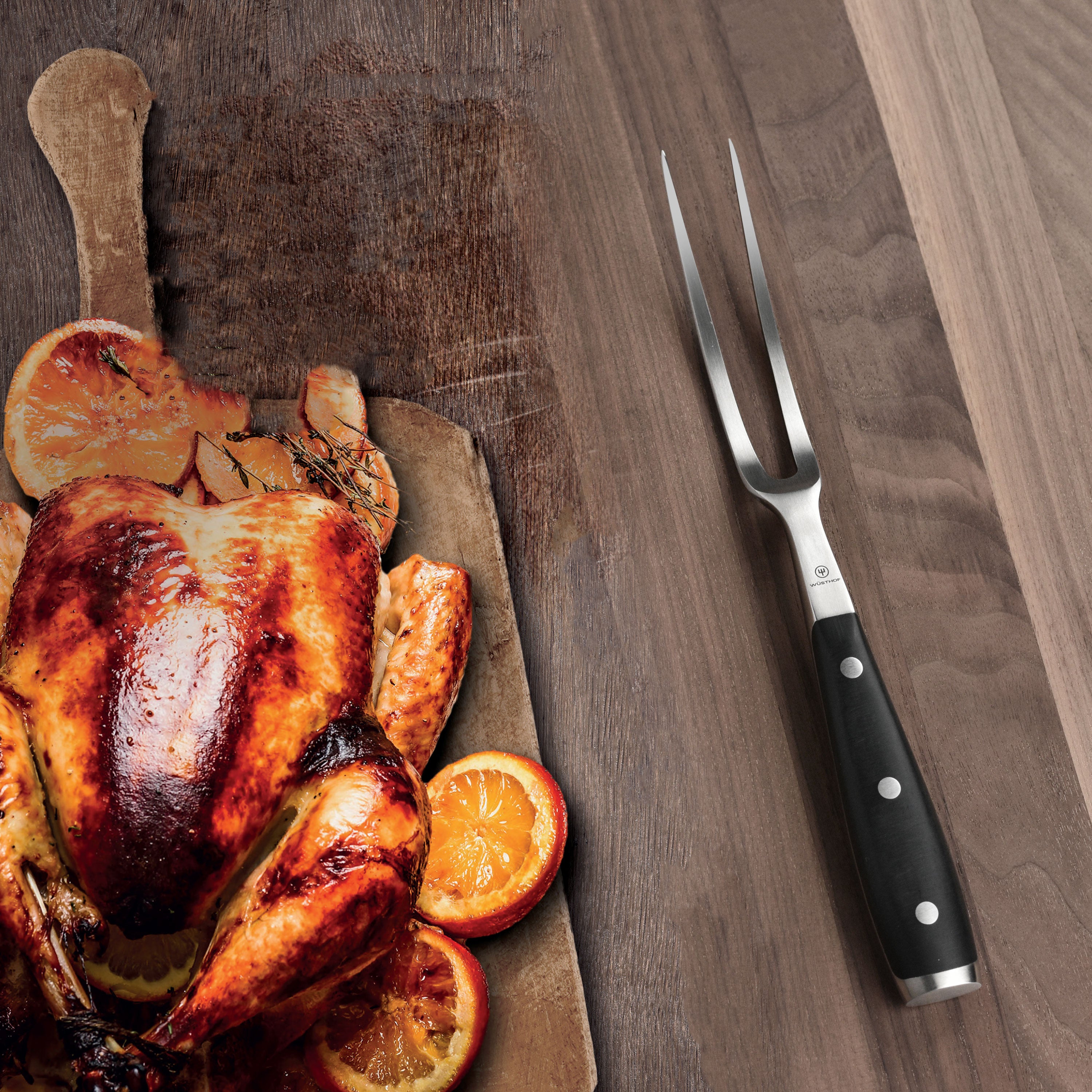 Wusthof Classic Ikon Carving Fork 6" Curved Cutlery and More