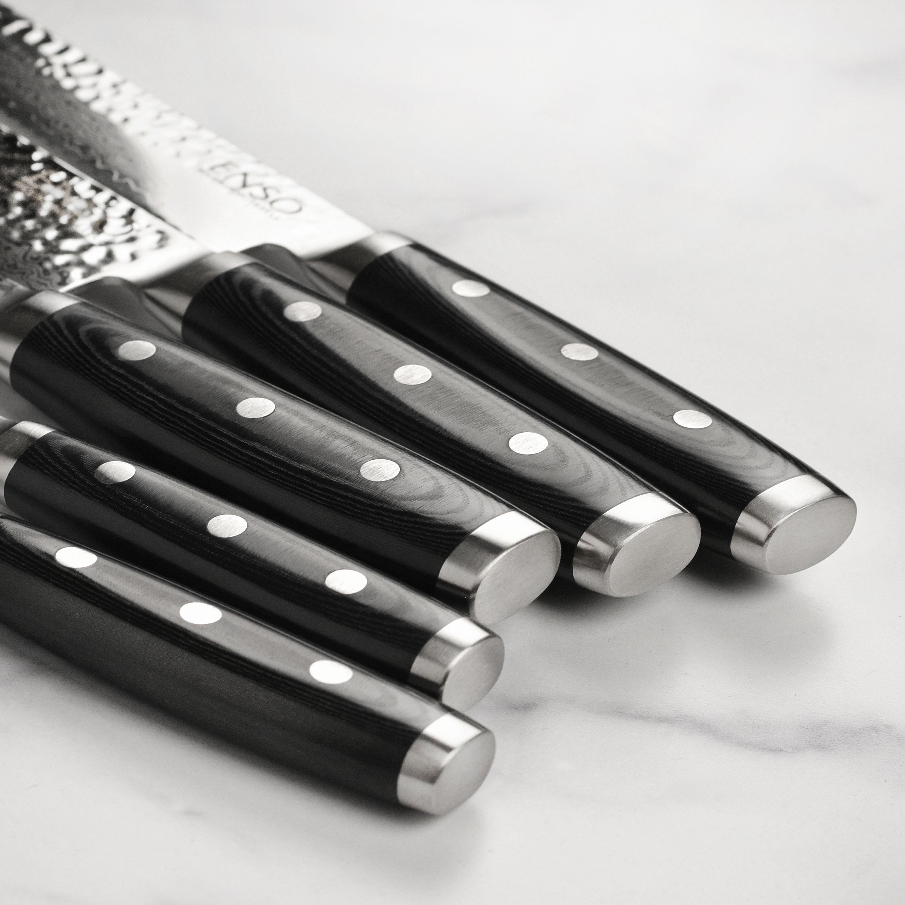 Enso HD Slim Knife Block Set 7 Piece Acacia Cutlery and More