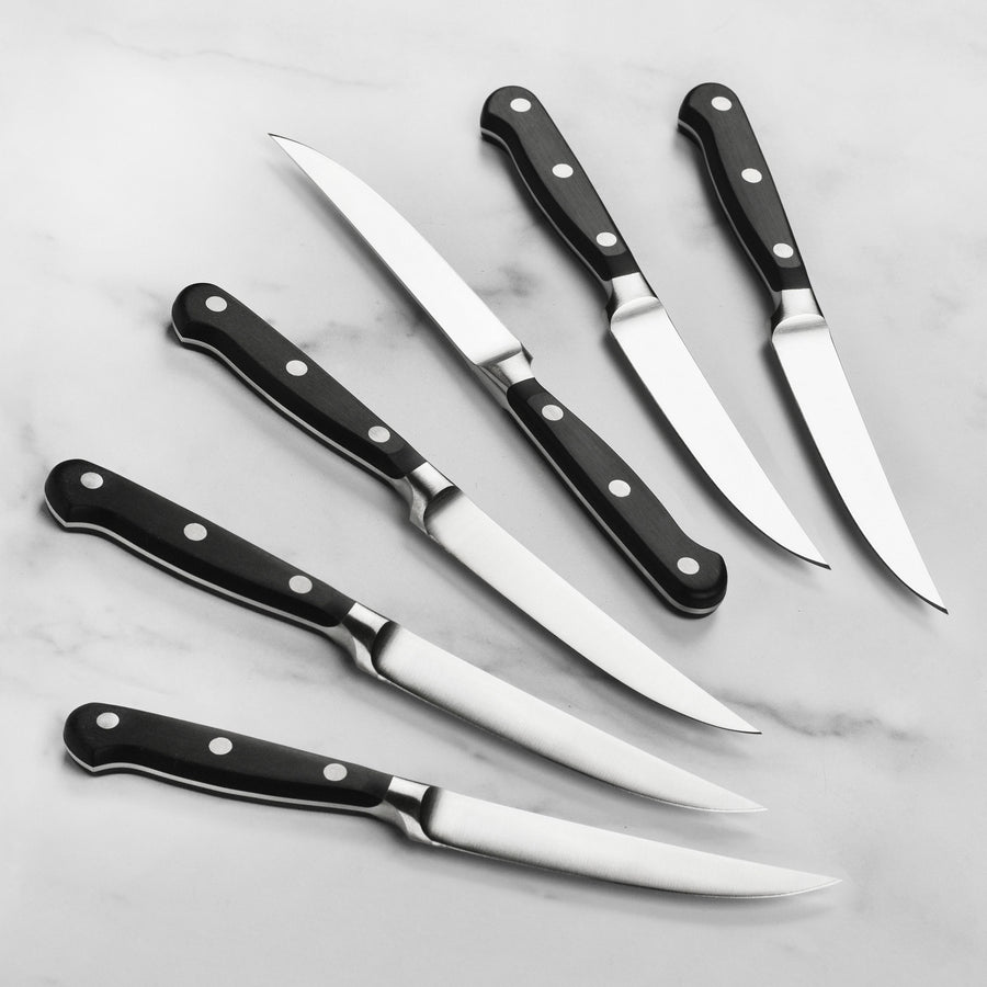 Wusthof Stainless Steel 6 Piece Steak Knife Set - KnifeCenter - 1129510601  - Discontinued