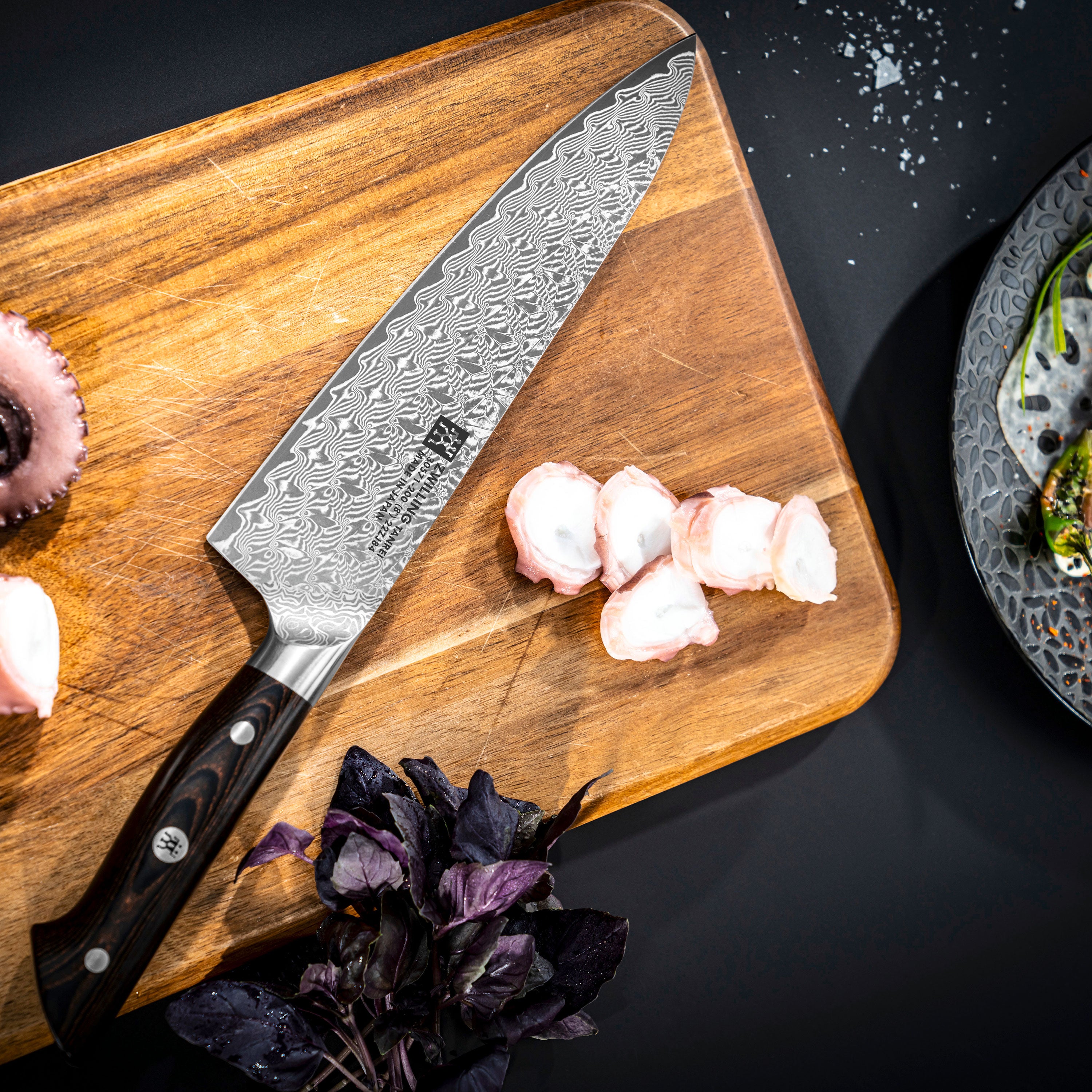 Zwilling Tanrei Damascus Chef's Knife, 8" Japanese Stainless Steel