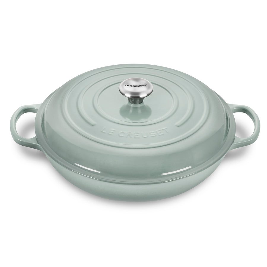 Braisers Cookware Le Creuset Braiser - 5-qt Cast Iron - Sea Salt – Cutlery and More