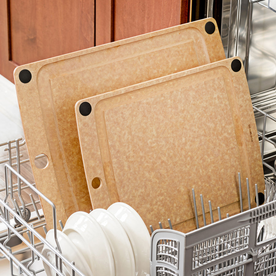 2 Piece Cutting Board Kitchen Set Dishwasher Safe Extra Durable