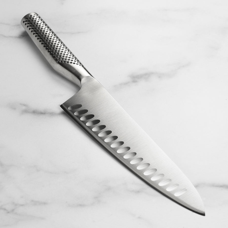 Global 8" Model X Chef's Knife with Hollow Edge