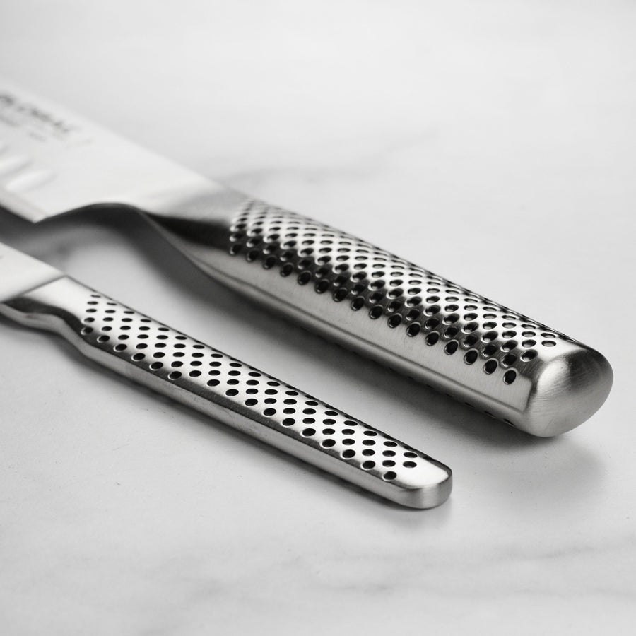 Global Kitchen Knife Santoku 18cm Small 13cm Sharpener Included 2-Piece Set