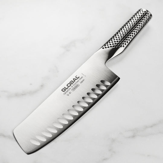Global 7" Hollow Edge Nakiri Knife