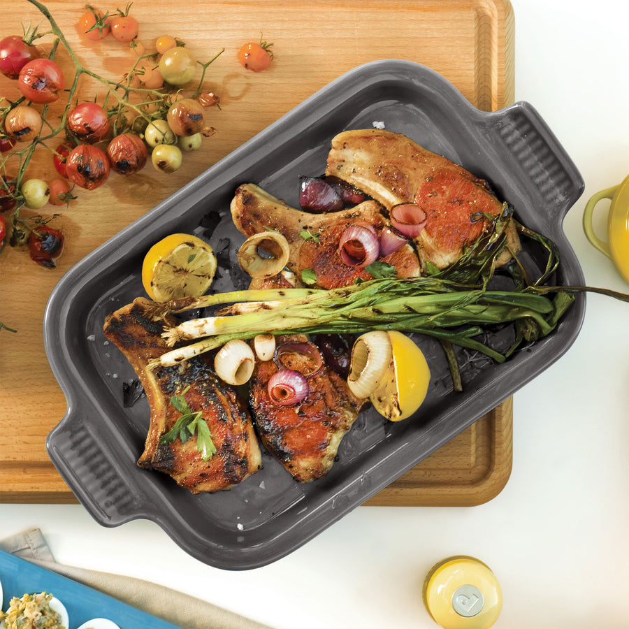 Le Creuset Stoneware Baking Dish with Platter Lid - 13 x 9 Oyster –  Cutlery and More