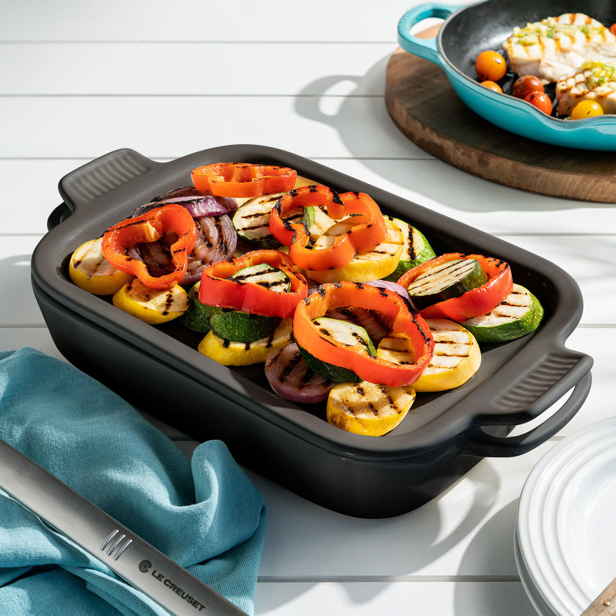 Le Creuset Stoneware Baking Dish with Platter Lid - 13 x 9 Oyster –  Cutlery and More