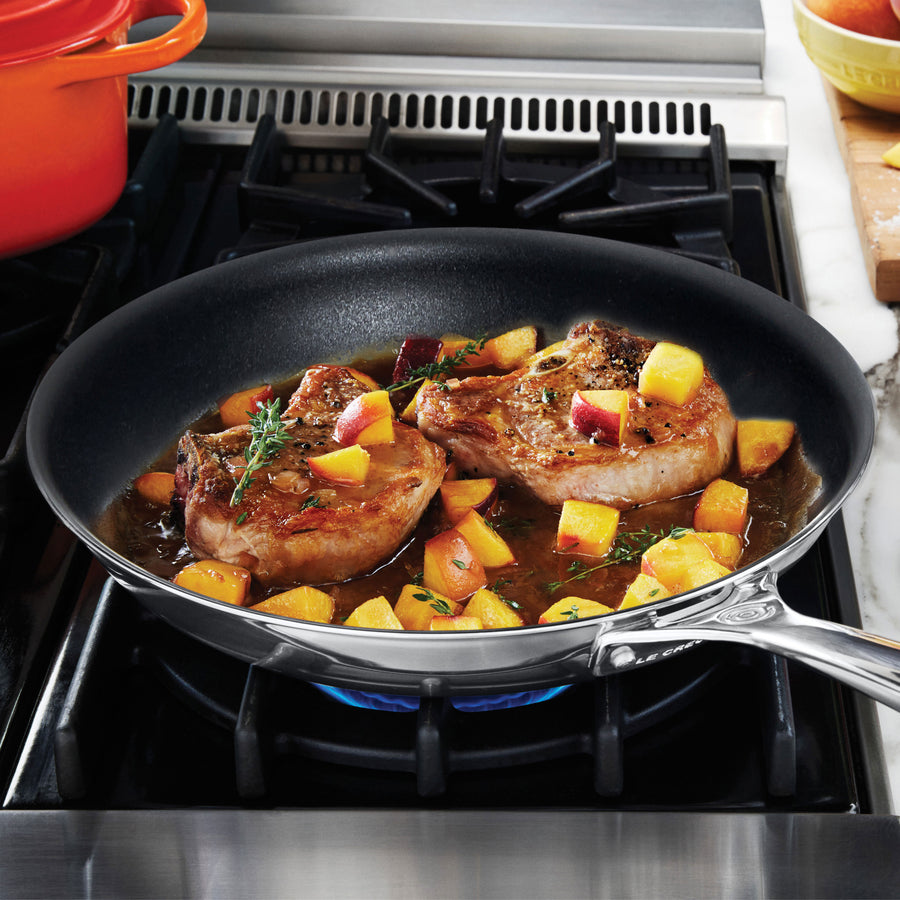  Le Creuset Tri-Ply Stainless Steel 10 Fry Pan: Home & Kitchen
