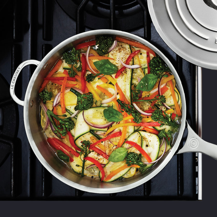 Le Creuset SSP14110 - Set di pentole in acciaio INOX, 10 pezzi Le Creuset SSP14110 - Set di pentole in acciaio INOX, 10 pezzi